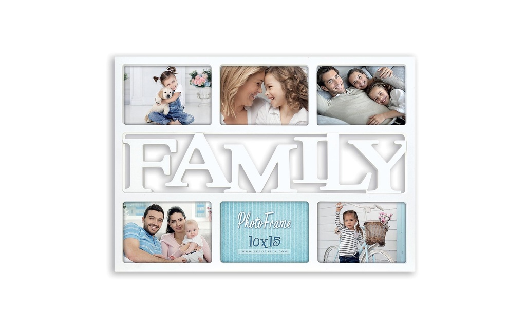 Zep Cadre photo Family Blanc, 10 x 15 cm