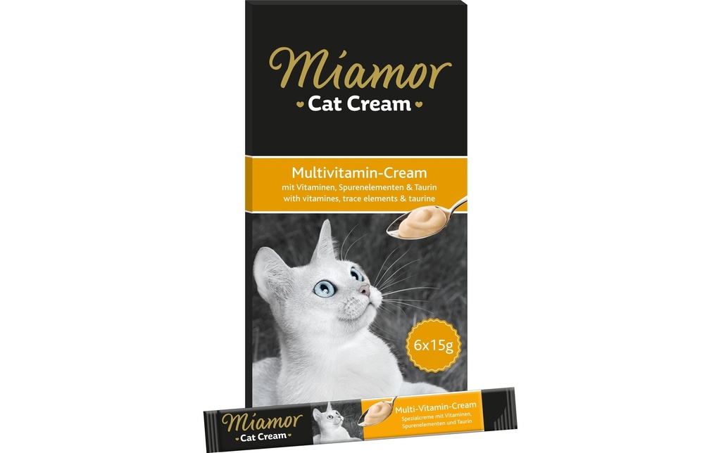 Miamor Collation pour chat Multi-Vitamin Cream, 6 x 15 g