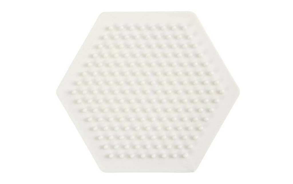 Creativ Company Plaques pour perles à repasser Hexagone de Nabbi Blanc