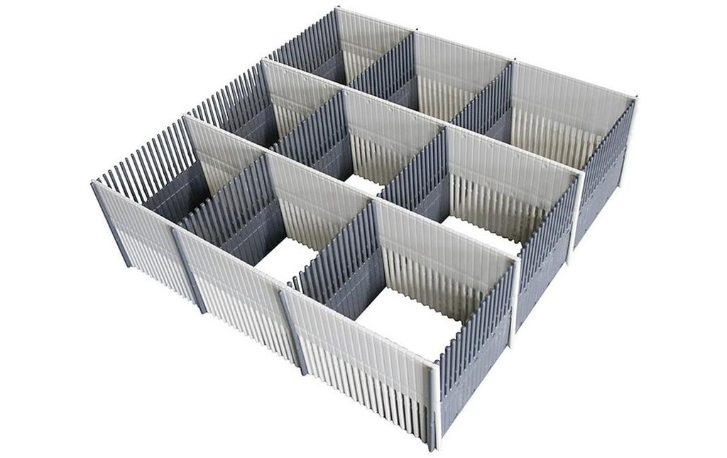 purvario Barres d'accumulation 100 MAXXI 8 pièces, gris clair/anthracite