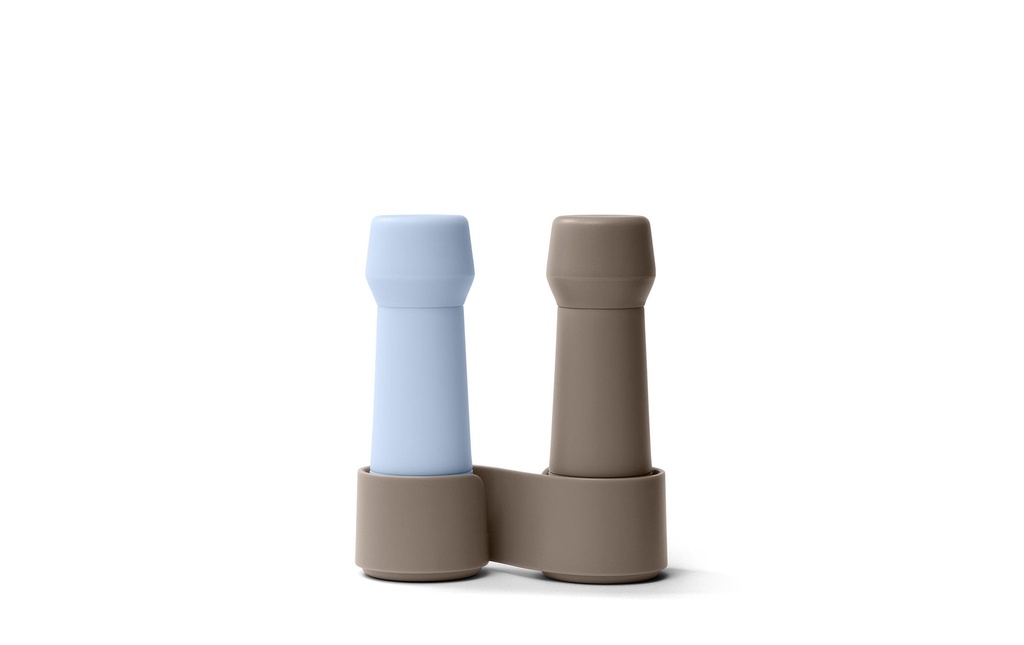 Crushgrind Moulin à épices Amsterdam Set de 2 pièces, 13 cm, Bleu/Gris