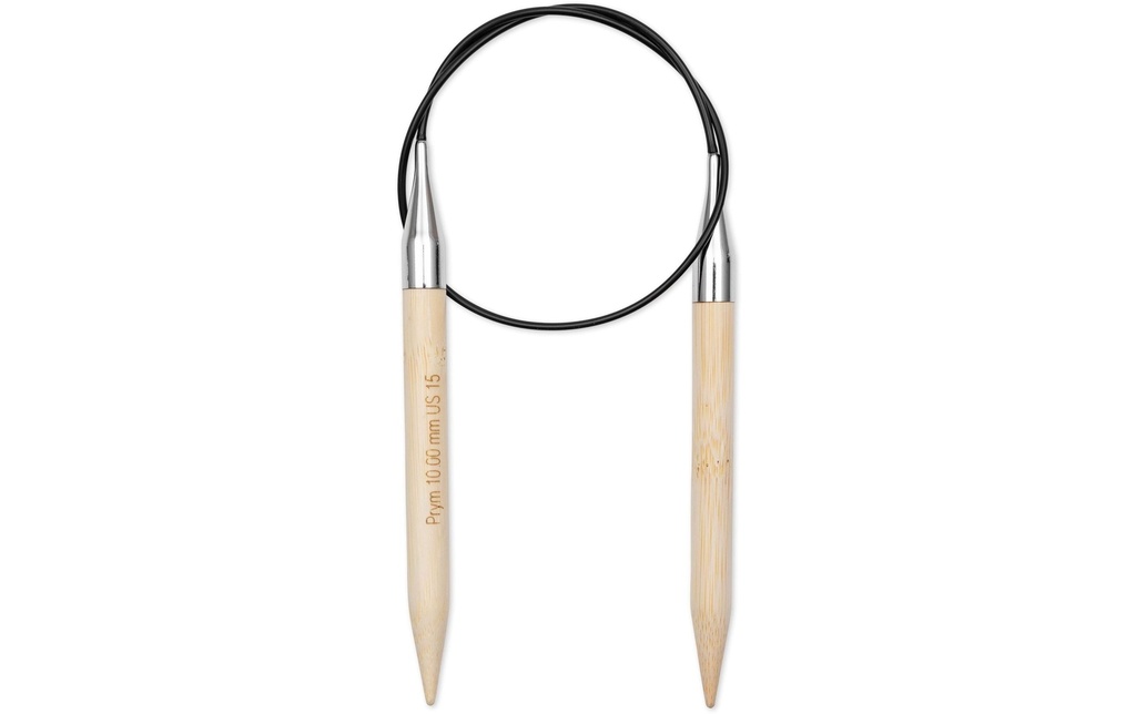 Prym 1530 Aiguille à tricoter circulaire BAMBUS 10.00 mm, 60 cm