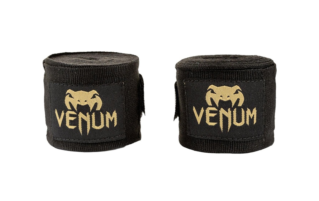 Venum Kontact Boxing Handwraps 4.5 m, Noir/Or