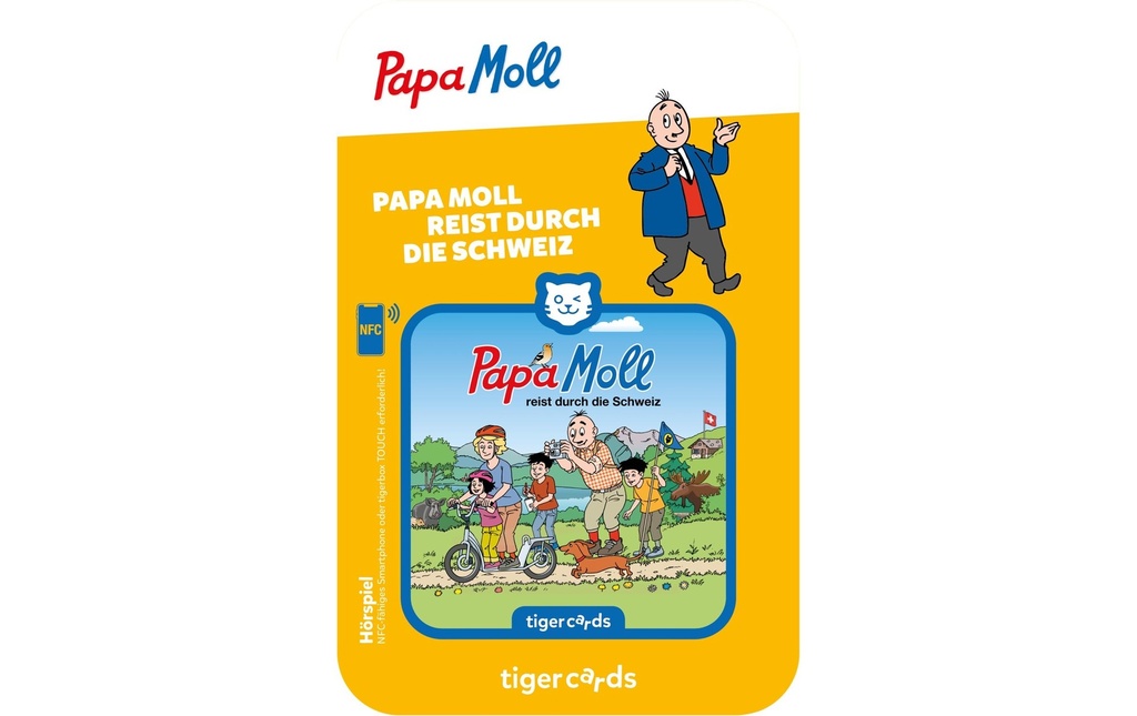Tigermedia tigercard Papa Moll reist durch die Schweiz
