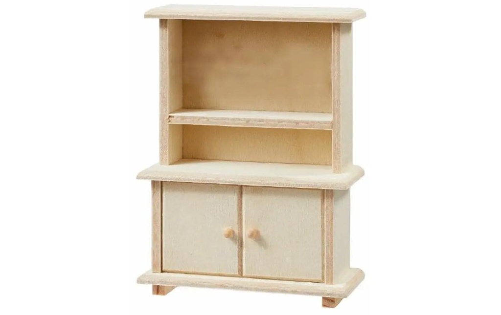 HobbyFun Mini-meubles Armoire IV 8 x 3.1 x 10.1 cm, naturel