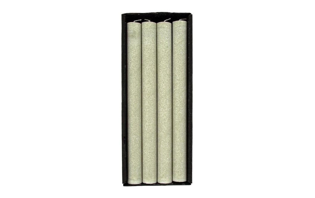 Schulthess Kerzen Bougie droite Vert clair en cire d'olive, 4 pièces