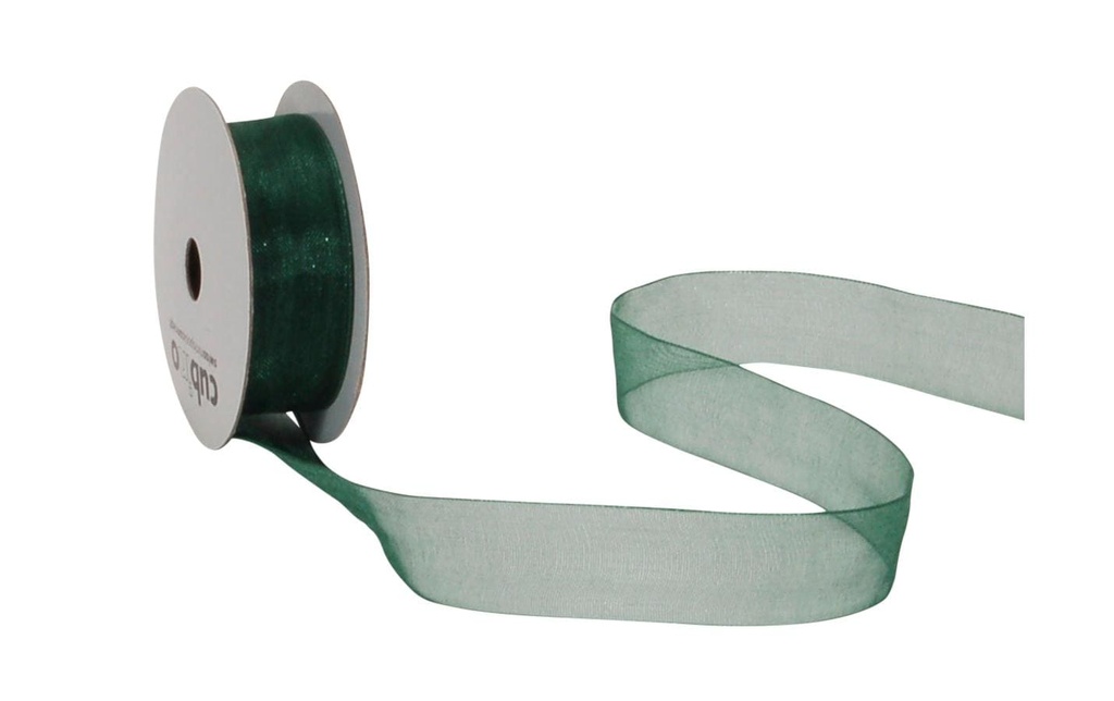 Spyk Bande d'organza Organsa 15 mm x 8 m, Vert foncé