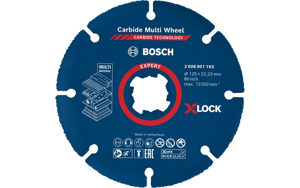 Bosch Professional Disque à tronçonner X-LOCK Expert Carbide 125 mm
