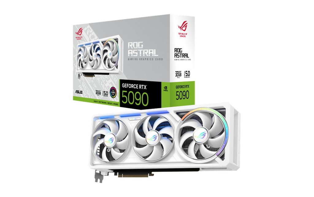 ASUS ROG Carte graphique ROG Astral GeForce RTX 5090 32GB GDDR7 WHITE