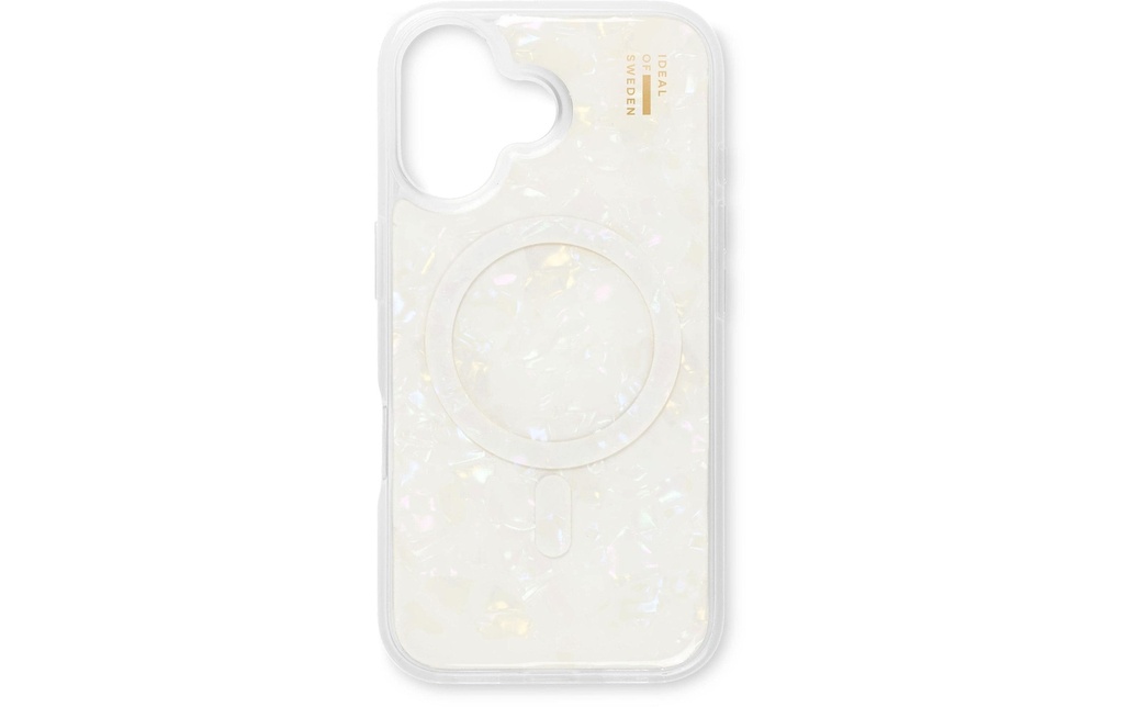 Ideal of Sweden Coque arrière iPhone 16 Blanc nacré