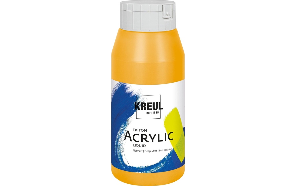 Kreul Peinture acrylique Triton Acrylic Liquid jaune maïs 750 ml