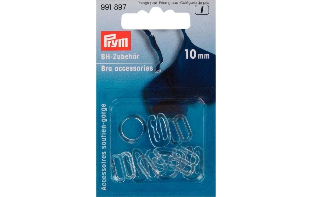 Prym Accessoires pour soutien-gorge Arrêtoir Transparent, 10 mm