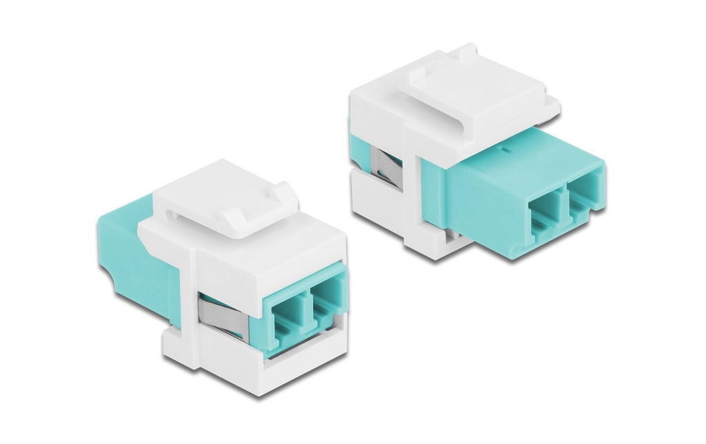 Delock Module Keystone Prise LC à prise LC Aqua / Blanc