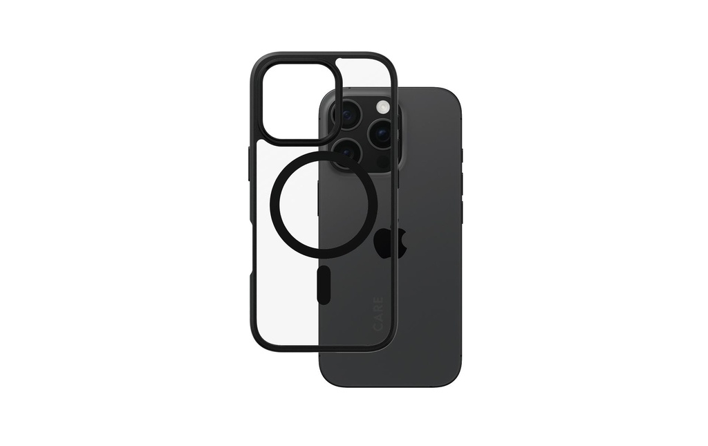 CARE Coque arrière Flagship iPhone 16 Pro Cadre noir