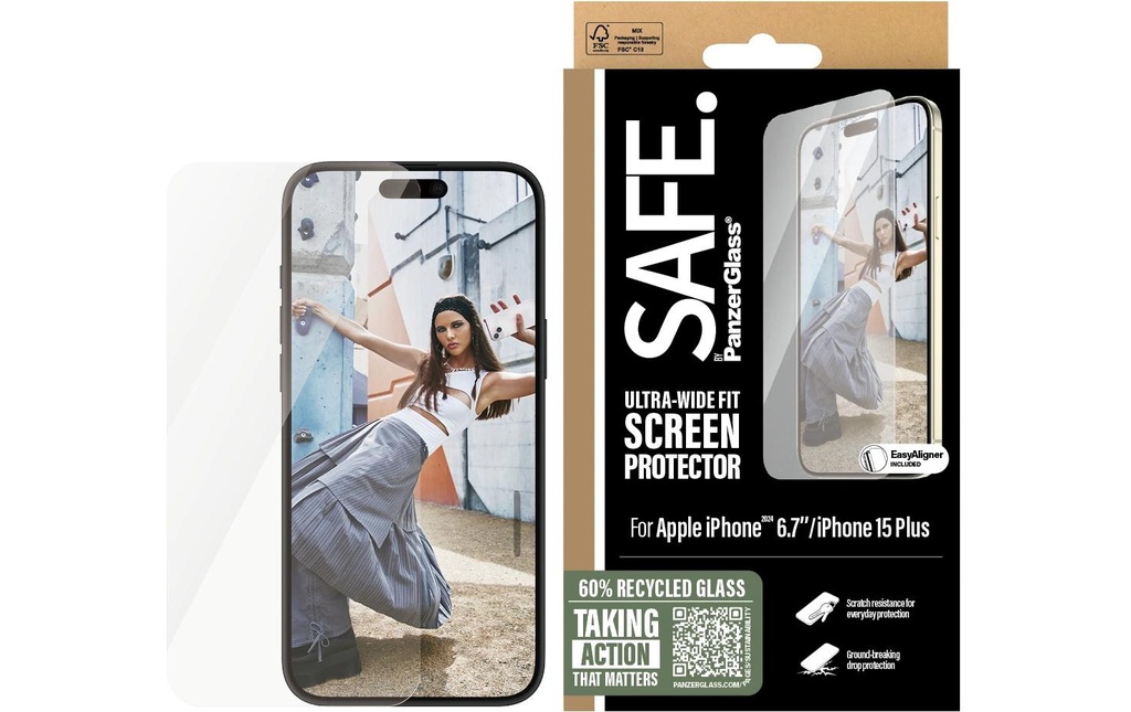 SAFE. Protection d’écran Ultra Wide Fit iPhone 16 Plus