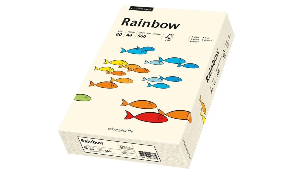 RAINBOW Rainbow A4 80g chamois clair (500 pces)