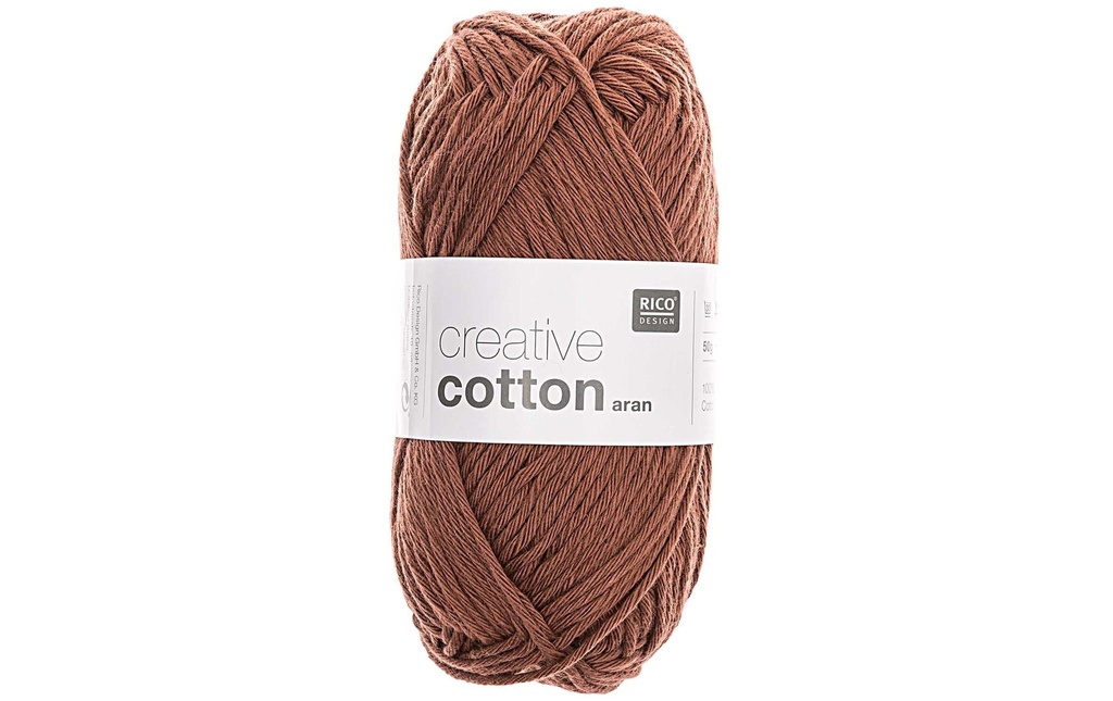 Rico Design Laine Creative Cotton Aran 50 g Brun