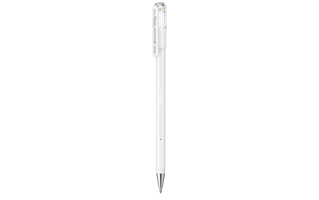 pentel Stylo à encre gel Hybride Milky 0. 8 mm, Blanc