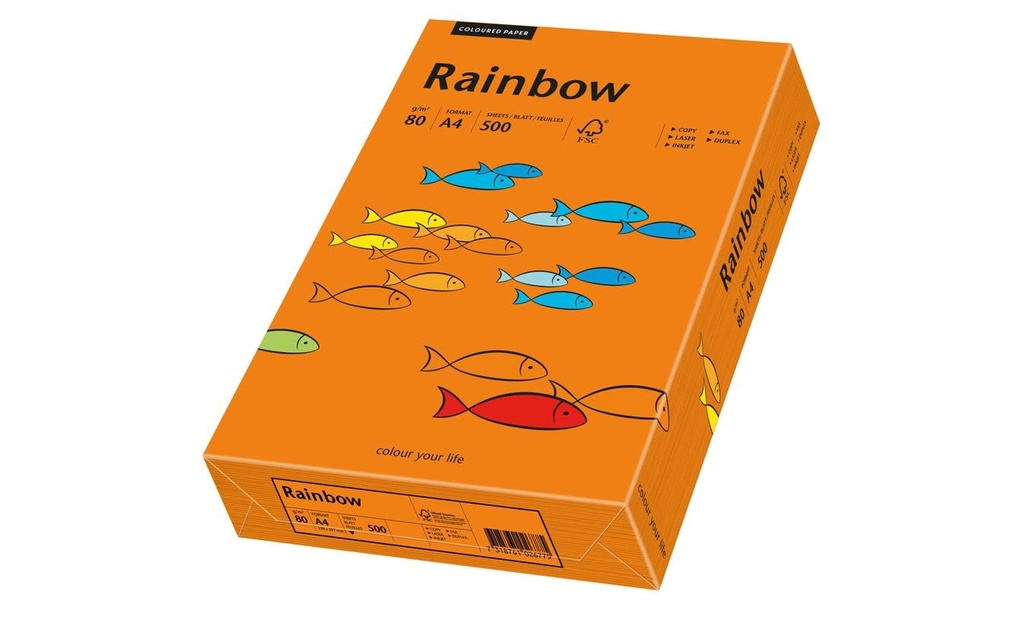 RAINBOW Rainbow A4 80g orange intense (500 pces)