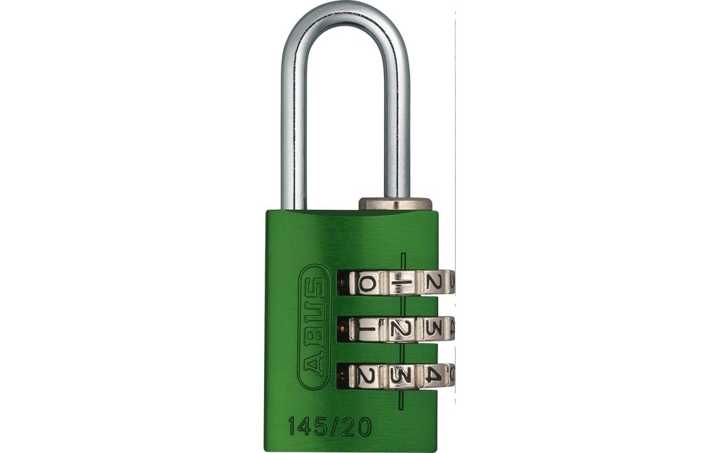 Abus Serrure à combinaison 145/20 Lock-Tag Vert Aluminium