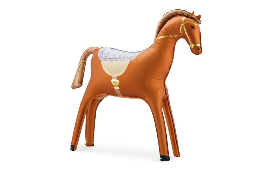 Partydeco Ballon en aluminium cheval, Marron, 90 x 90 cm, 1 pièce
