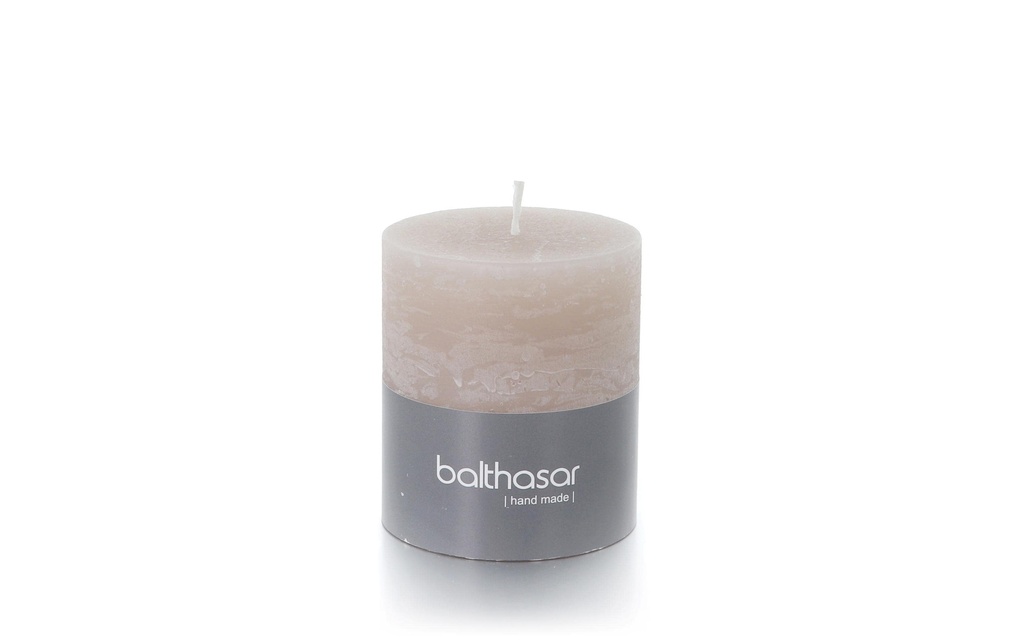 balthasar Bougie cylindrique Rustico 8 cm x 7 cm, Taupe