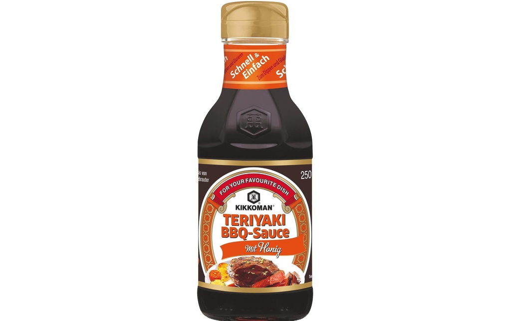 Kikkoman Sauce BBQ Teriyaki au miel 250 ml