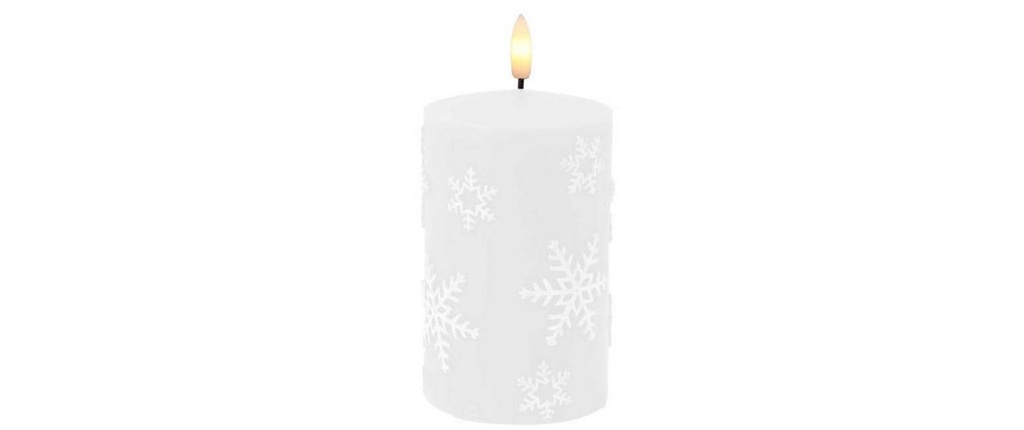 Dameco Bougie LED flocon de neige, 7.5 cm x 12 cm