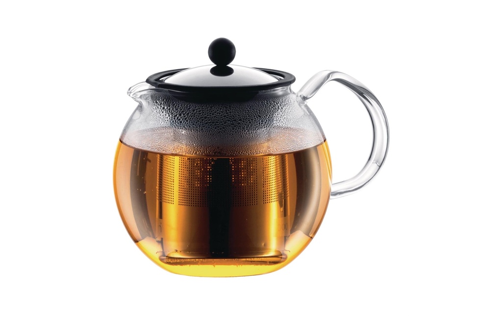 Bodum Théière Assam  1.5 l, Noir brillant