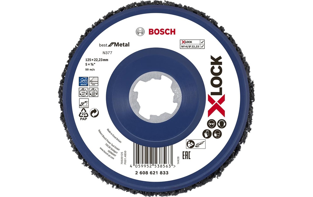 Bosch Professional N377 Disque de nettoyage X-LOCK 125 mm