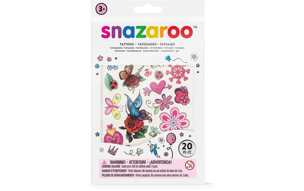 Snazaroo Accessoire Tattoos Fantaisie, 20 pièces