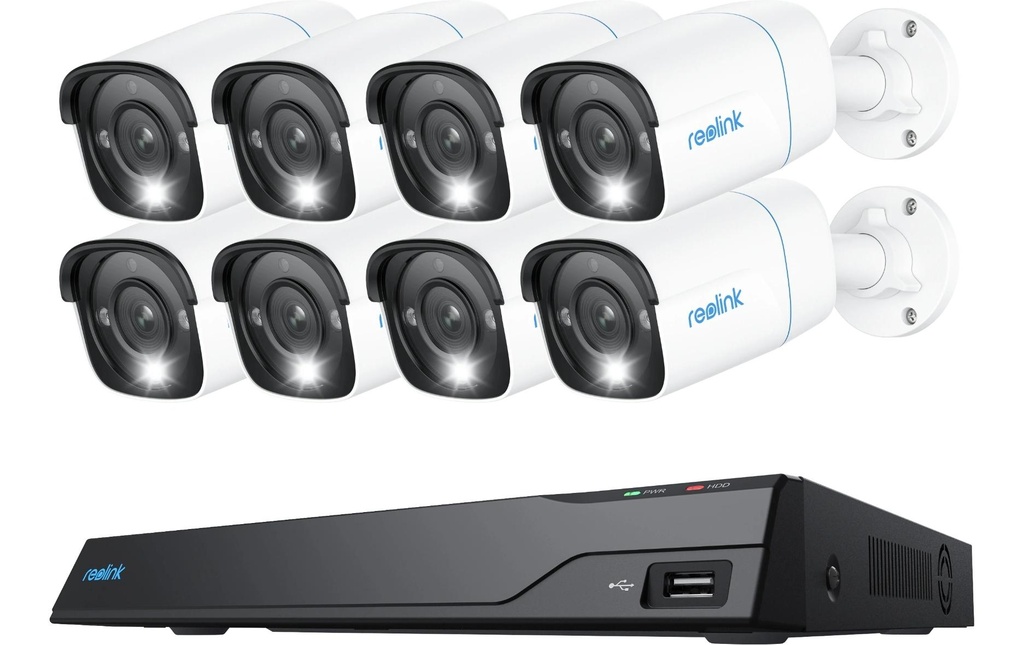 Reolink Kits de surveillance NVS16-8MB8 4K PoE avec 8 caméras et 4TB