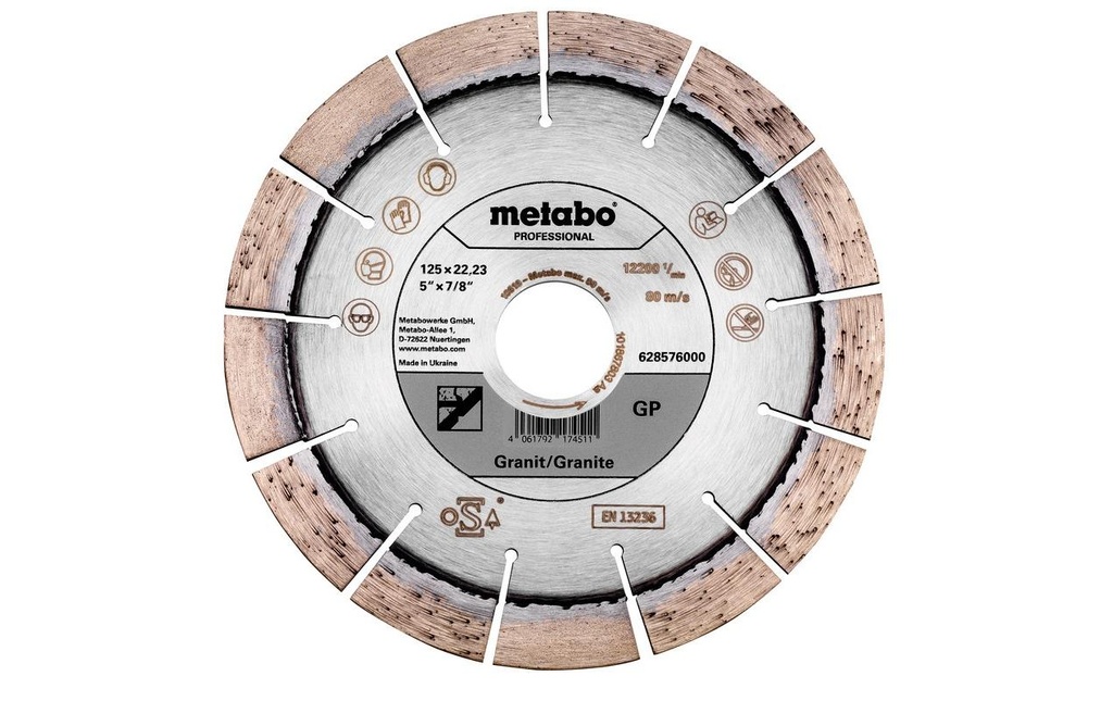 Metabo Disque à trancher GP Granit Professional Diamant 125 mm