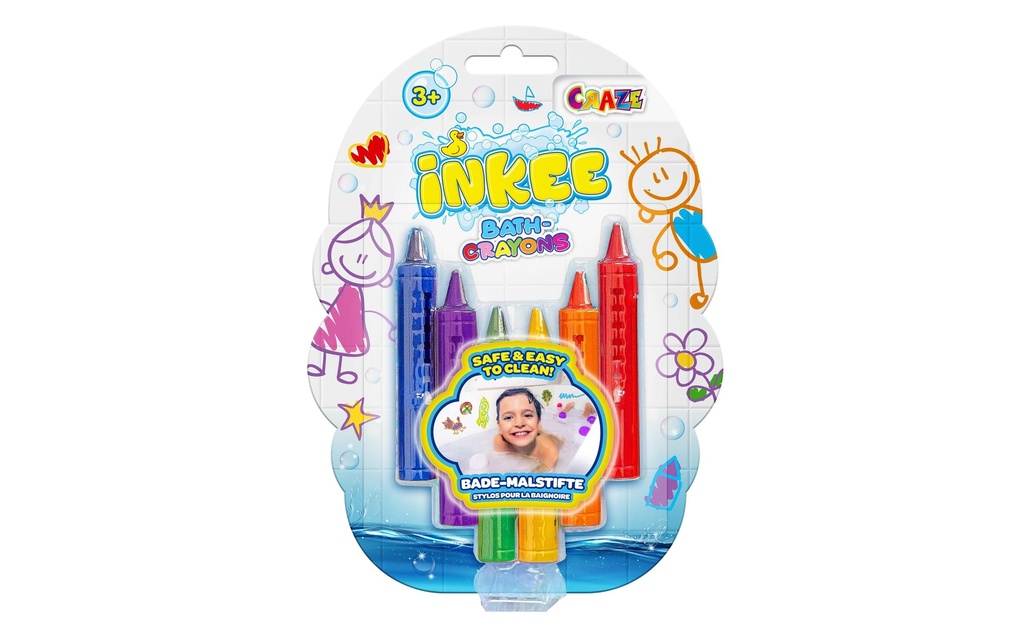 Craze Jouet pour le bain Crayons de bain Inkee Lot de 6