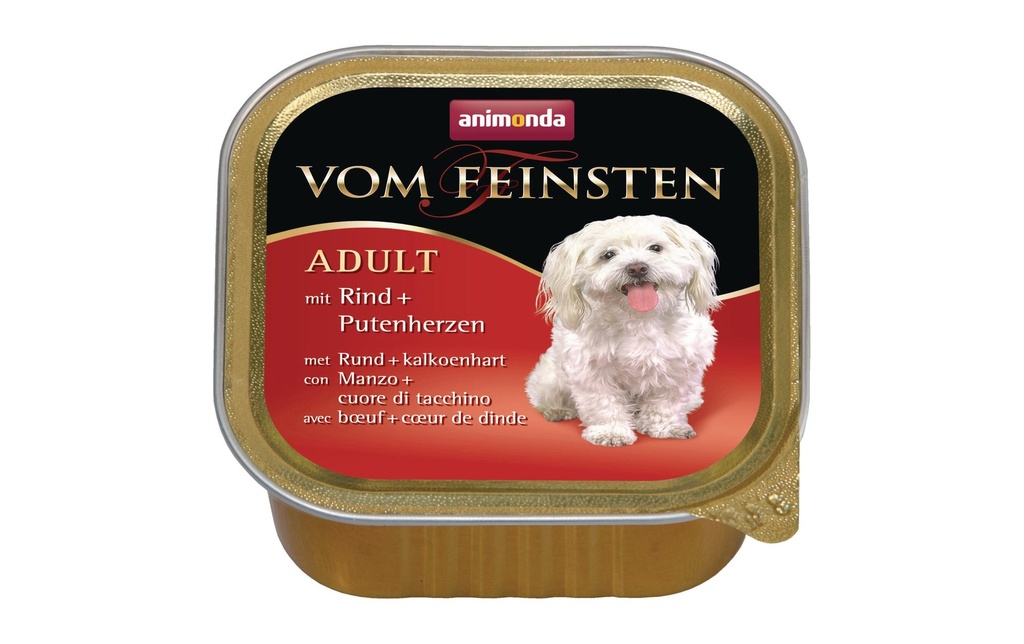 animonda Alimentation humide Vom Feinsten Adulte Coeurs de boeuf et de dinde, 150 g
