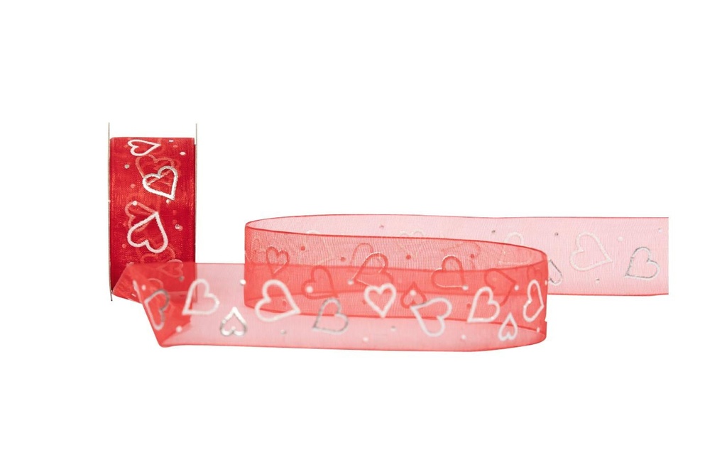 Spyk Ruban cadeau Passion 25 mm x 3 m, Rouge