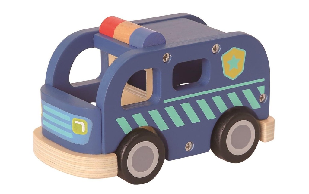 Spielba Holzspielwaren Bus de la police