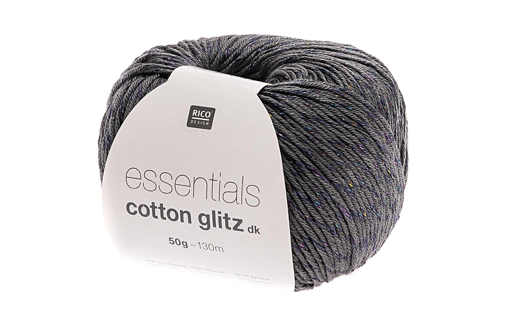 Rico Design Laine Essentials Cotton Glitz DK 50 g Anthracite
