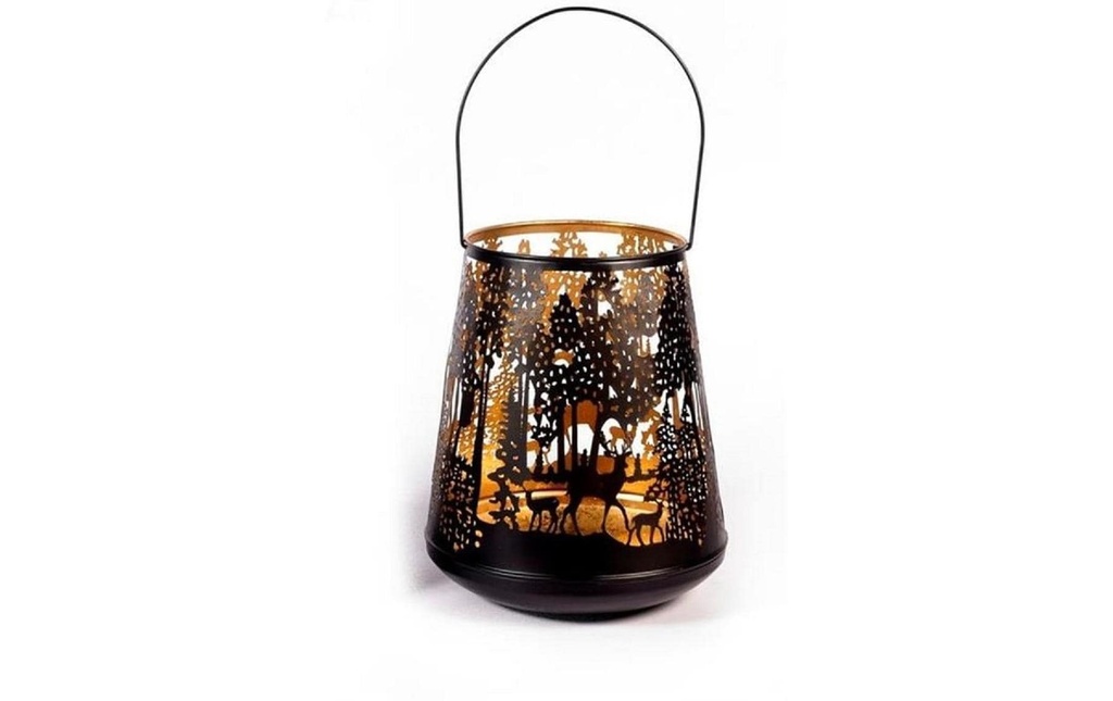Dameco Lanterne Forest, 25 x 30 cm, noir / or