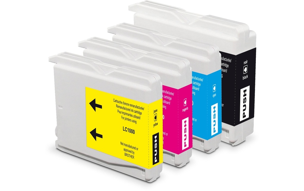 Generic Ink Encre Brother LC1000 Multipack Magenta/Yellow/noir/Cyan