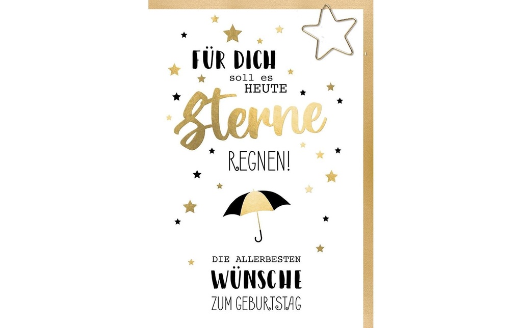 Braun + Company Carte de félicitations Étoiles Pluie 11.5 x 17 cm