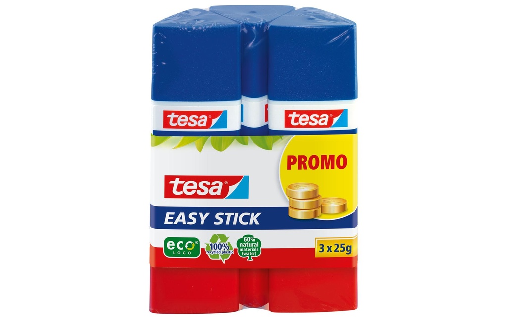 tesa Bâton de colle Easy Stick ecoLogo 3x 25 g