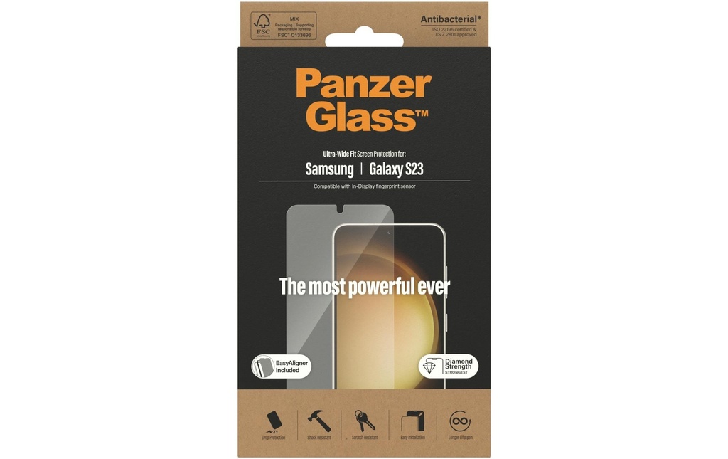 Panzerglass Protection d’écran Ultra Wide Fit S23 avec applicateur