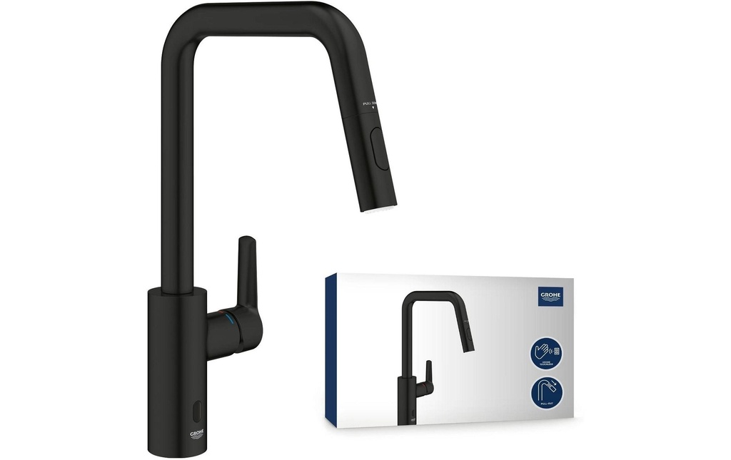 GROHE Robinetterie de cuisine Start 3/8, noir, extractible