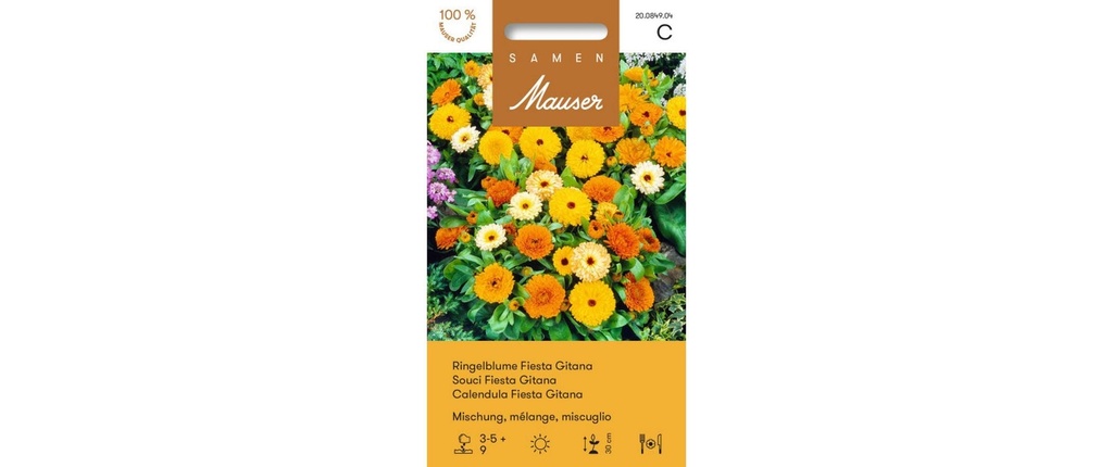 Samen Mauser Fleurs comestibles Mélange Gitana Fiesta Marigold Gitana.