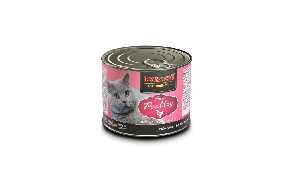 Leonardo Cat Food Alimentation humide Volaille, 200 g