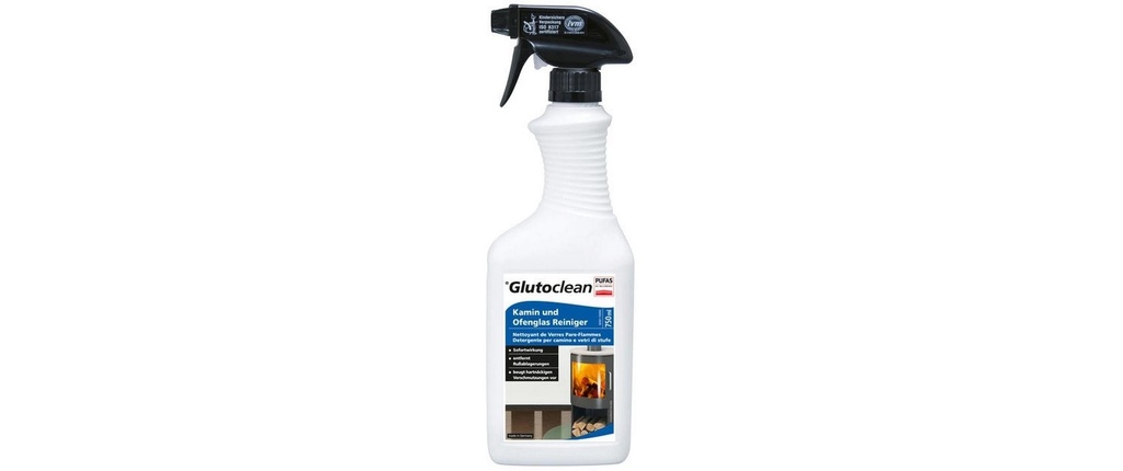 Glutoclean Nettoyant pour cheminée et verre de poêle 750 ml