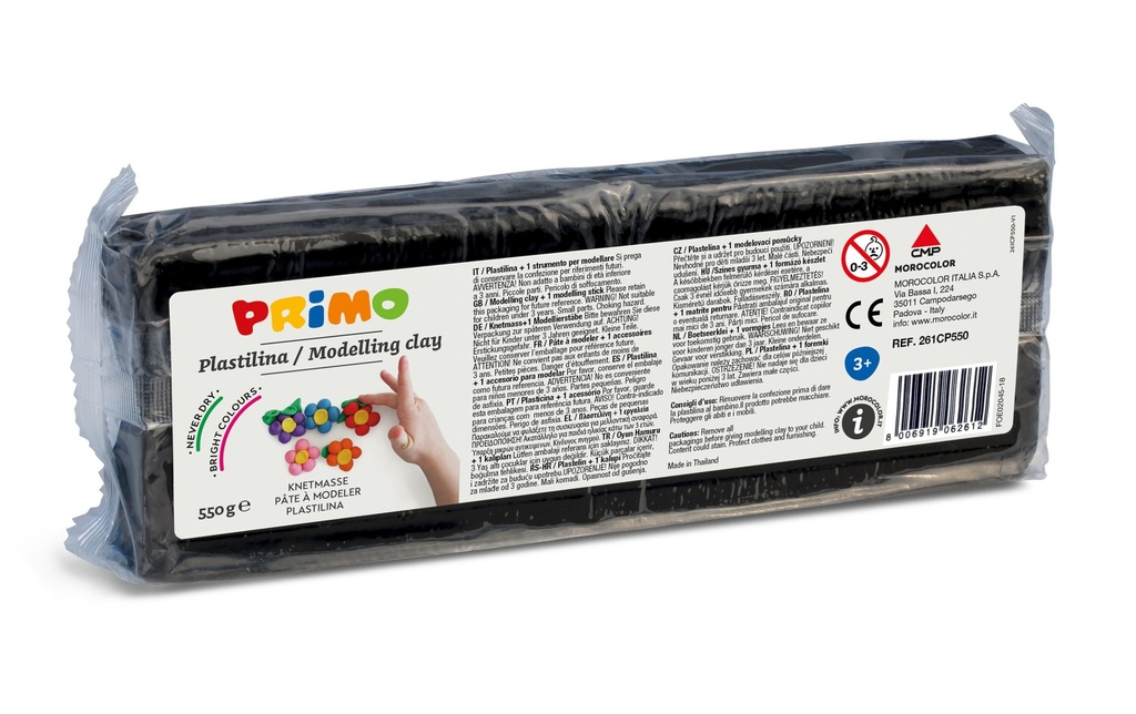 Primo Plasticine 550 g, Noir