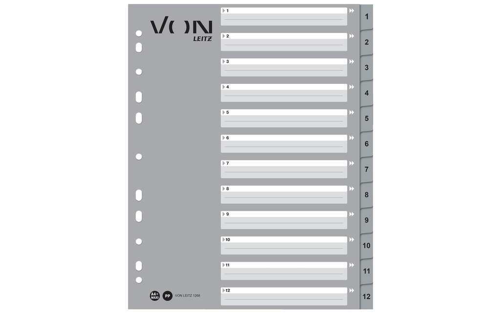 VON Registre A4, 1-12