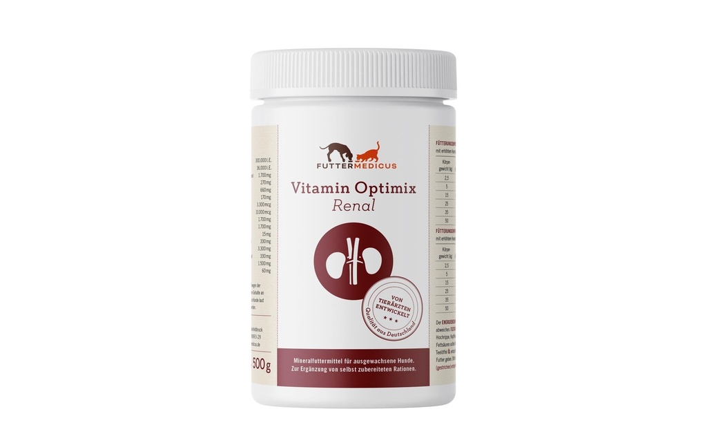 Futtermedicus Supplément alimentaire pour chiens Vitamin Optimix Renal 500 g
